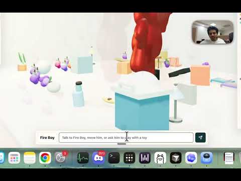A small vision model controls a virtual pet demo