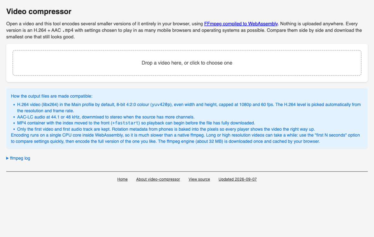 A smaller video. Right in your browser. demo